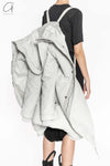 BORIS BIDJAN SABERI mid-length jacket AW23 WPARKA FISHTAIL1 F1502F-W light gray